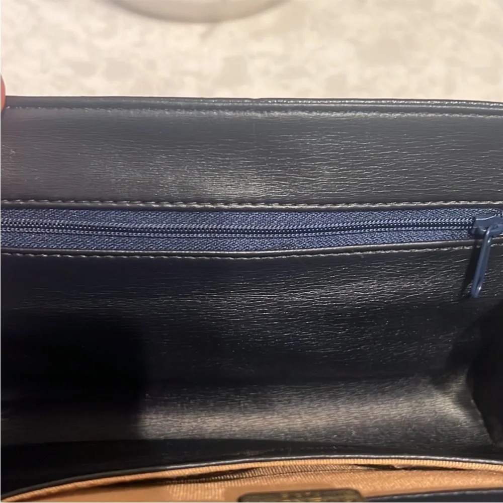 Vintage Givenchy Dark Navy and Gold
Leather Clutch - Picture 5 of 7